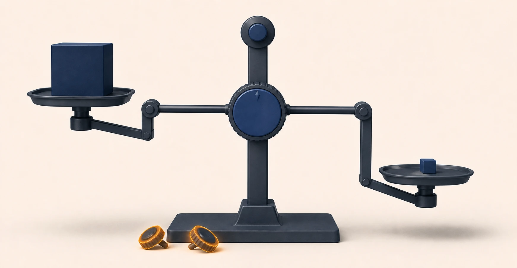 Three separate structures being absorbed one by one into a single larger enclosure with one remaining exit