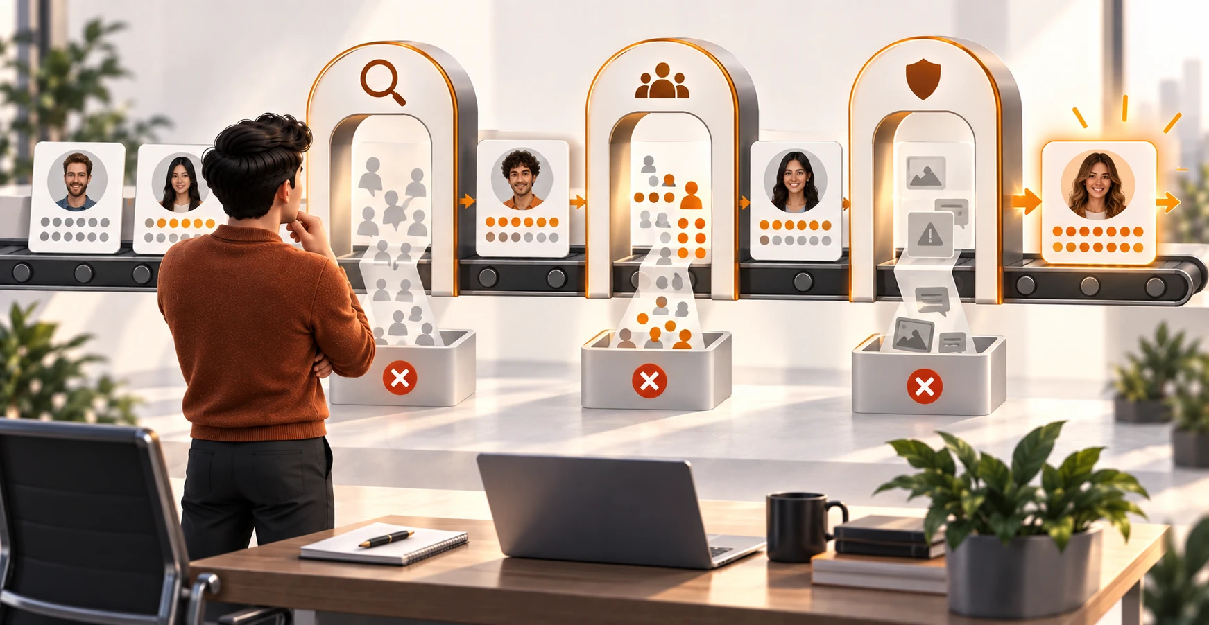 A marketer vetting influencer profiles for audience authenticity, fit with the target customer, and brand safety before signing