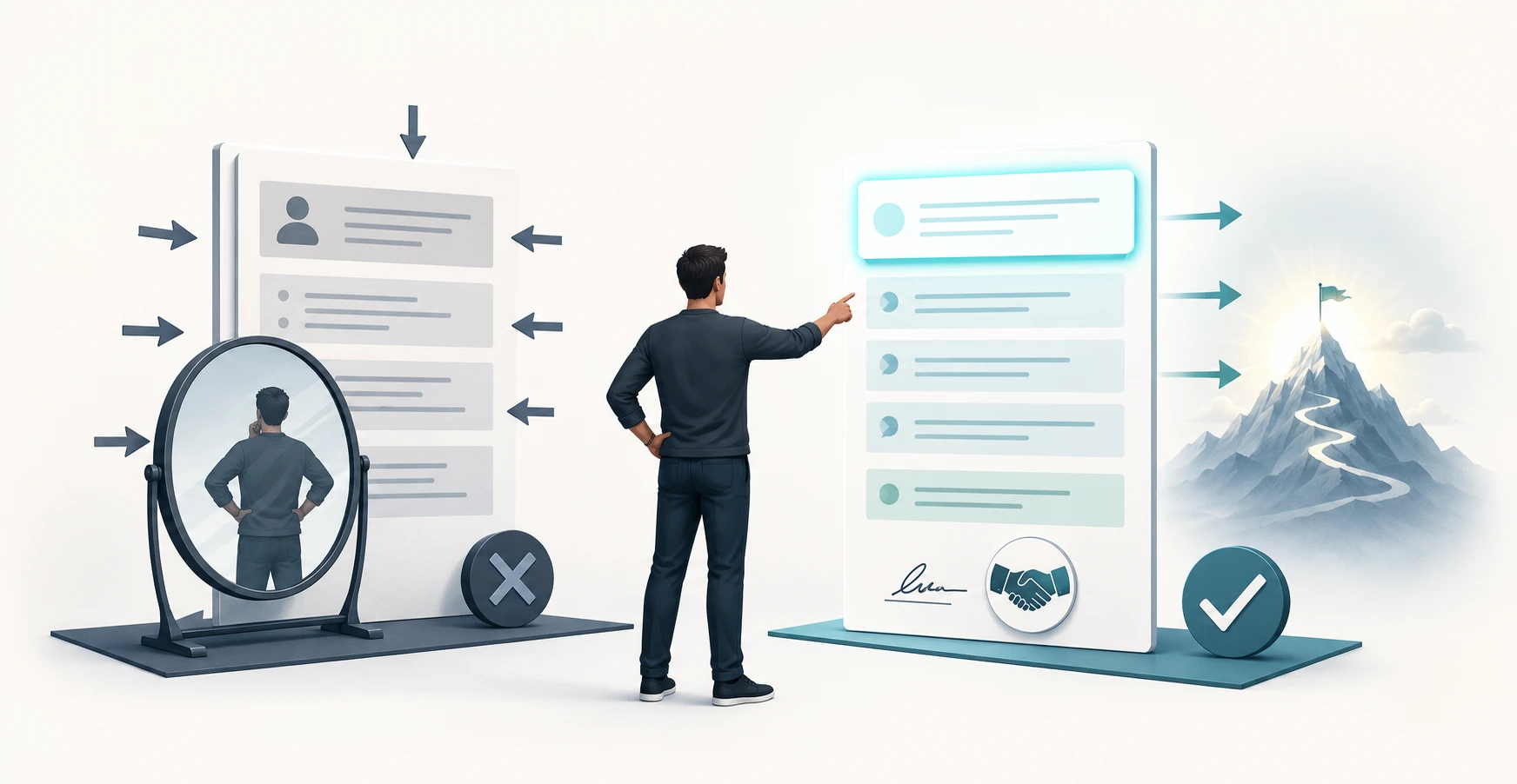 A freelancer structuring a client proposal that leads with the client's problem before the pricing
