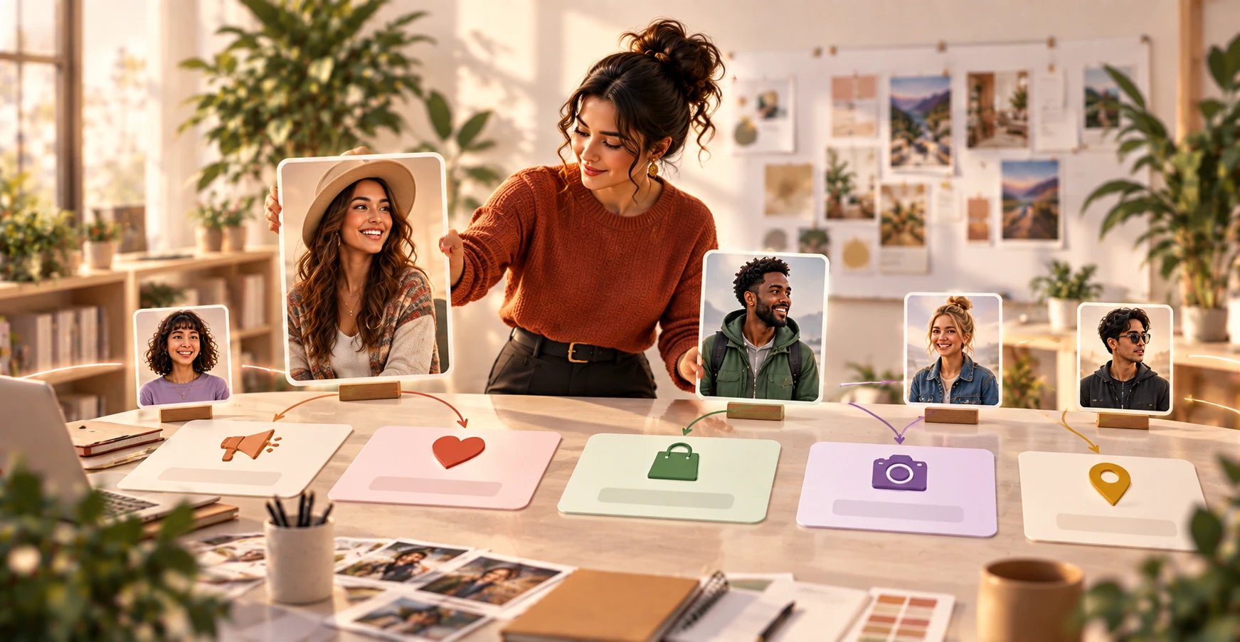 A marketer matching creators of different sizes to different campaign goals