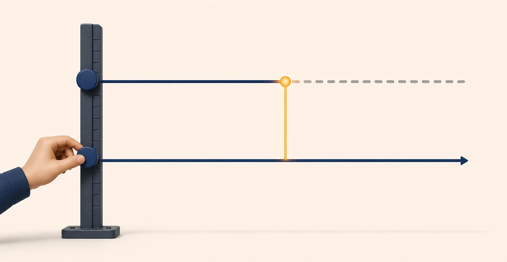 One identical object appearing large or small depending on which set of objects it is placed beside