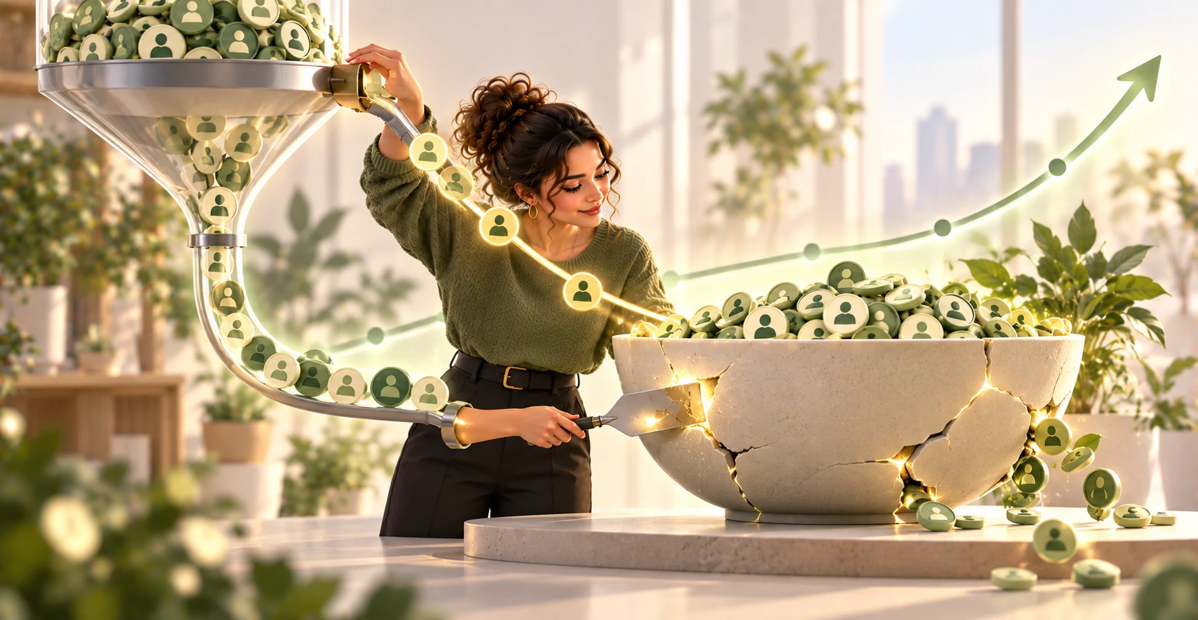 A marketer moving budget from a leaky acquisition funnel toward a growing base of returning customers
