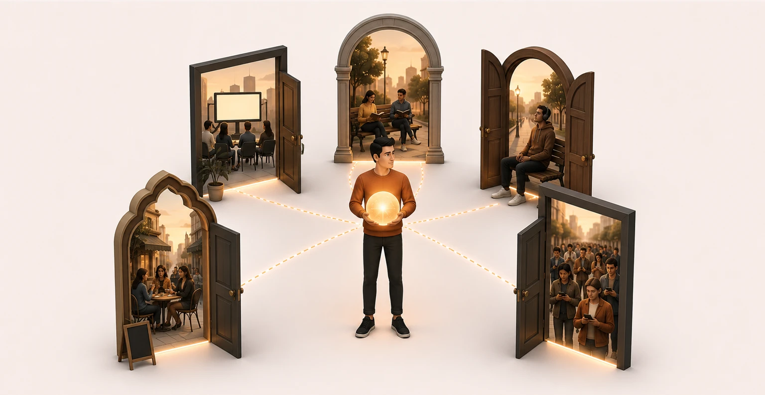 A content marketer giving one strong idea several platform-native front doors instead of chopping it into fragments
