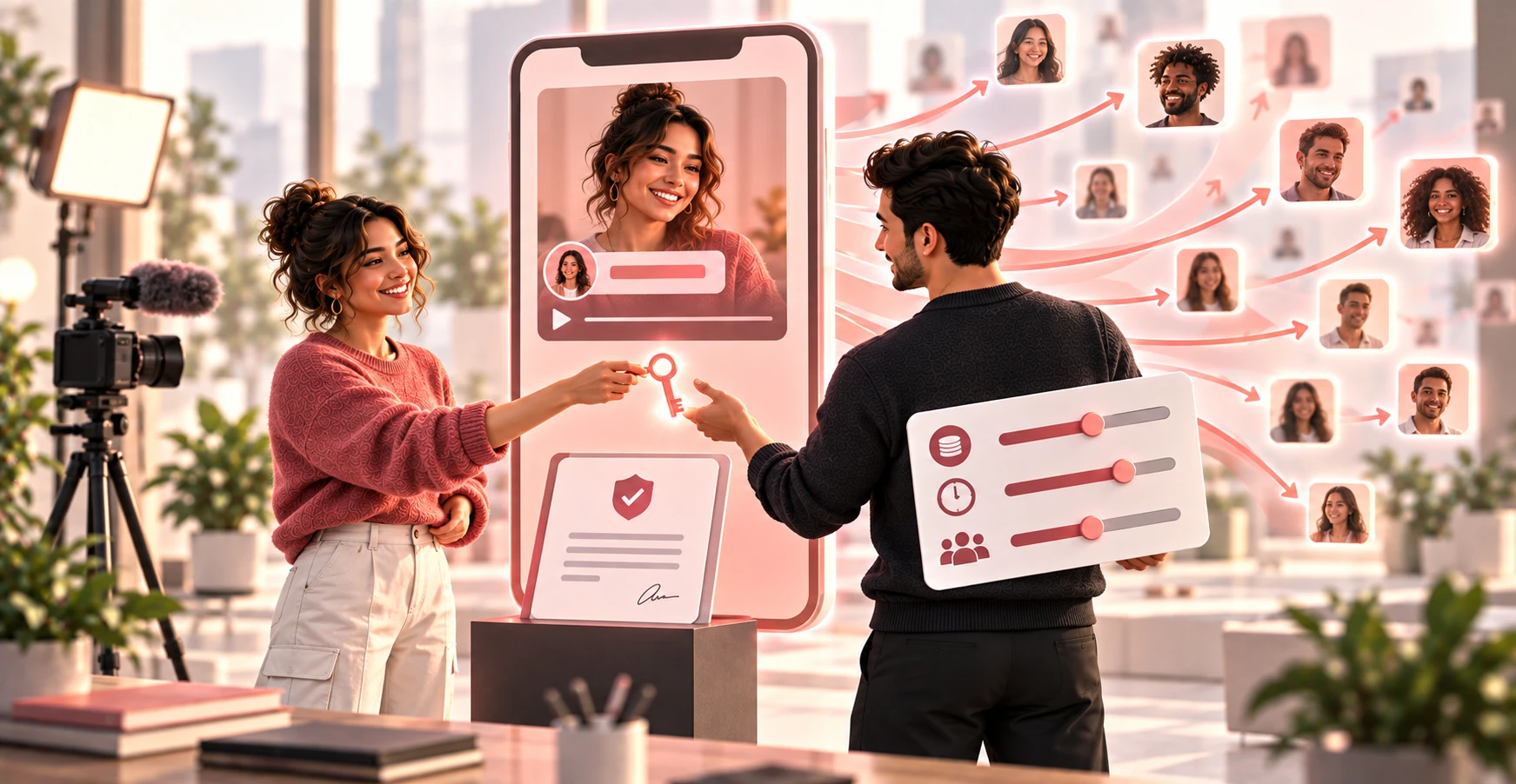 A marketer running paid ads from a creator's handle with the creator's permission and agreed controls